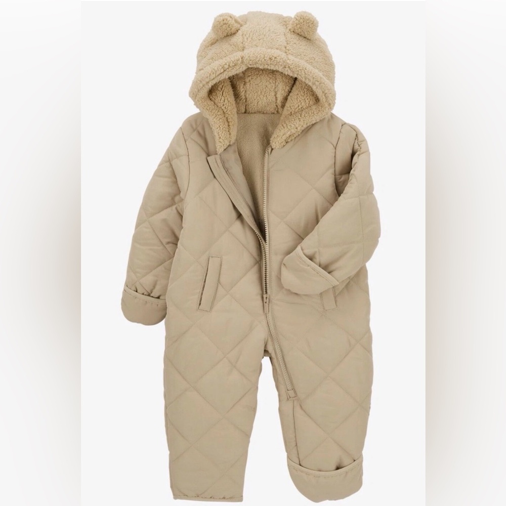 Carters Baby Quilted Hooded Pram 3 Months